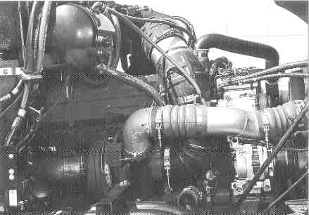 HOW IT'S PLUMBED: Seen here is Cummins' answer to the EPA. A: The start of the EGR equipment. B: The variable geometry turbo and control valve.