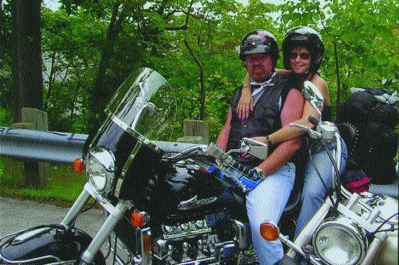 LOVEBIRDS: Ken and Kathy Gibbs try to celebrate Valentine's Day every day of the year. The two last year travelled to the Port Dover Friday the 13th bike fest on their new motorcycle. They hope to make it there again this year. Photo courtesy of Kathy Gibbs