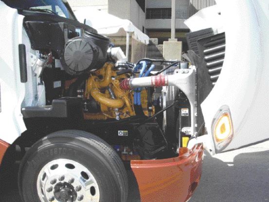 FIRST LOOK: Visitors to the Mid-America Trucking Show got their first glimpse of a prototype 2007 Cat engine with ACERT technology.Photo by James Menzies
