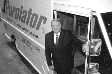 CLEAN MACHINE: Robert Johnson, president and CEO of Purolator, at the roll out of the company's new FC-HEV and HEVs in Etobicoke.