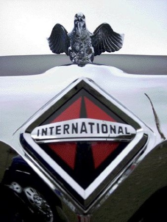BIRD'S EYE VIEW: Roy Davis' hood ornament was found perched appropriately on an International Eagle.