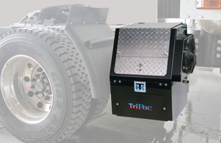Thermo King's TriPac APU is a hybrid system that runs off the truck's batteries.