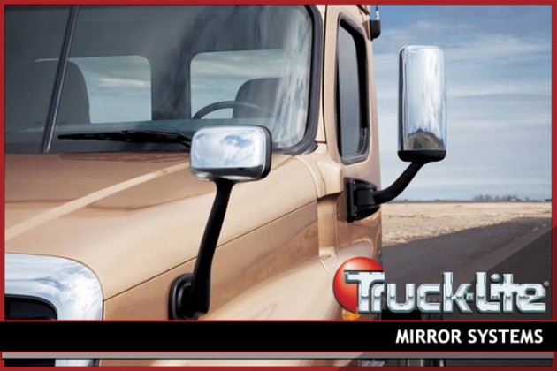 Freightliner has teamed up with Truck-Lite to produce a mirror system for the Cascadia.