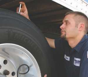 MONITOR IT: Measure tread depth and tire pressures to extend tire life.