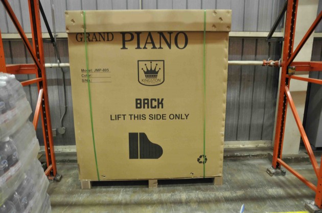 York Regional Police recover as stolen piano as part of a cargo theft investigation. 
