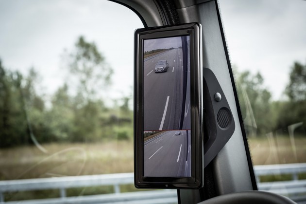 Cameras and a 12-inch display inside the cab replaces traditional rearview mirrors.