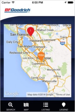 BFG Dealer locator app Map