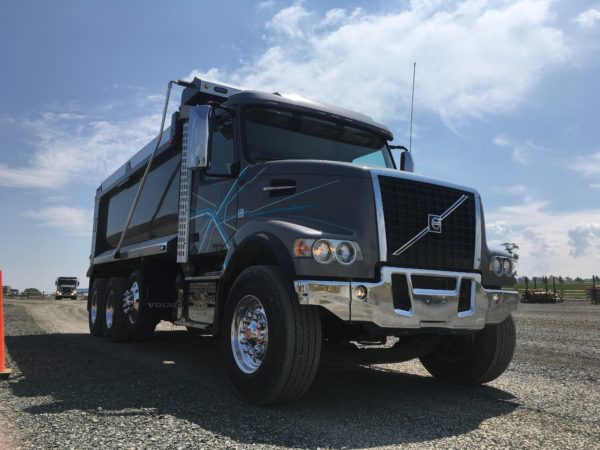 A Volvo VHD 200 with 2017 engine and I-Shift with crawler gears.