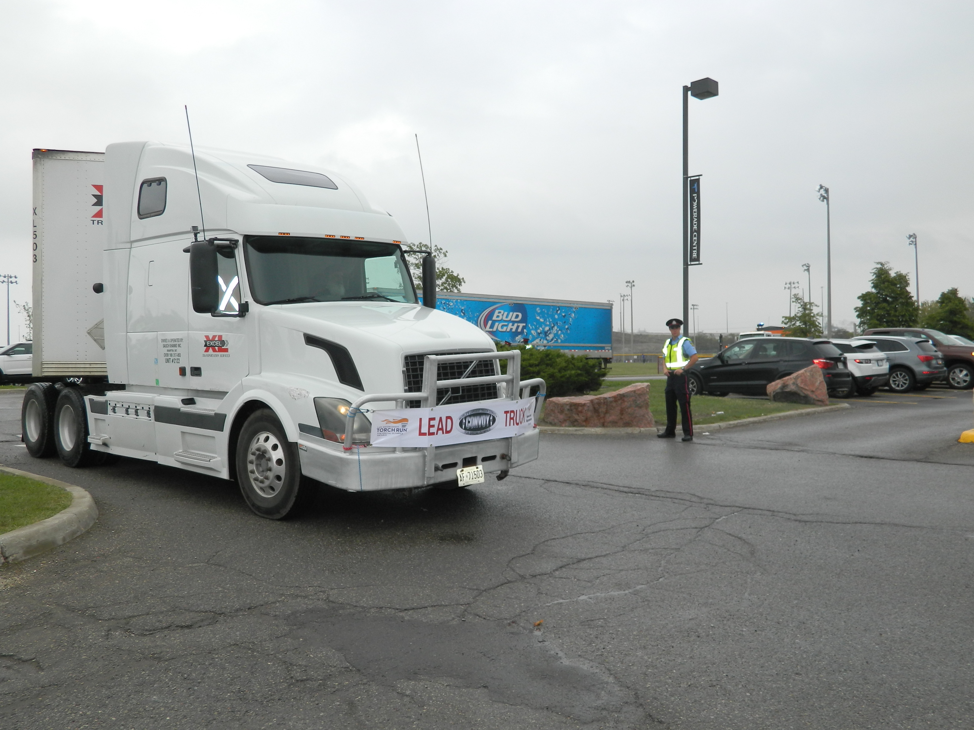 Truck convoy for special olympics