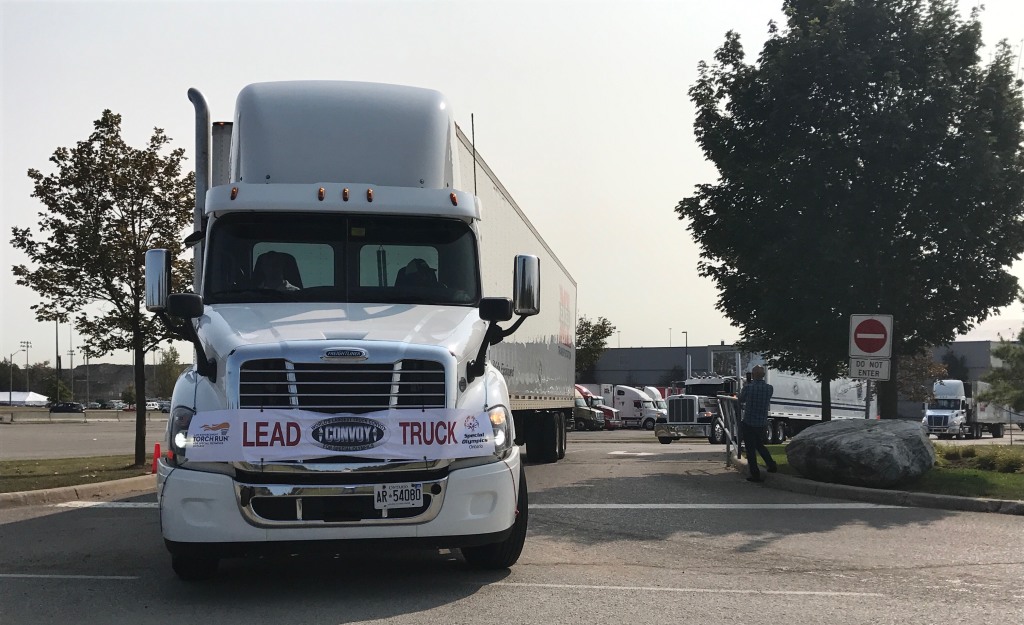 Special olympics truck convoy