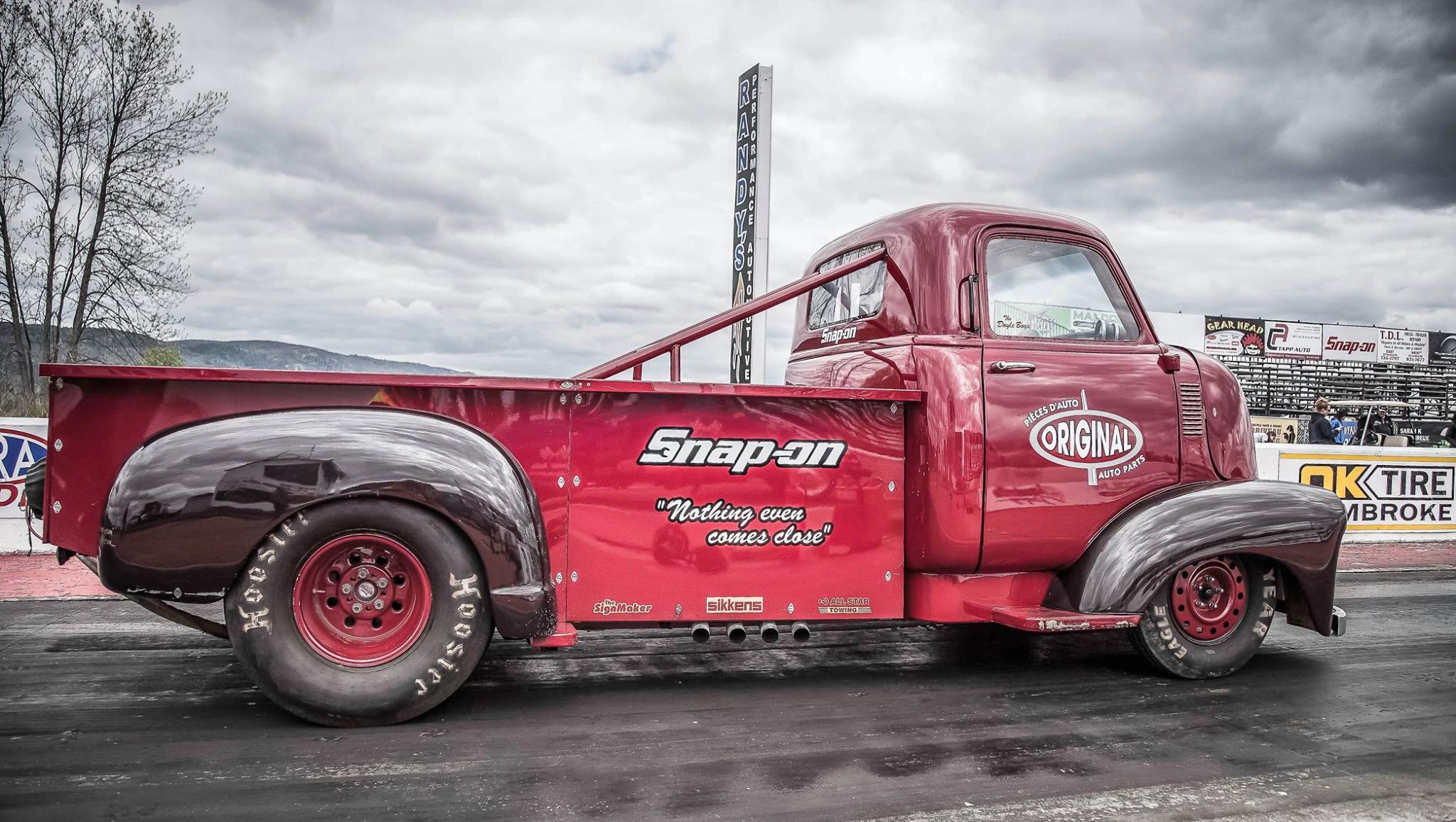 The quarter-mile '54 Chevy cabover.