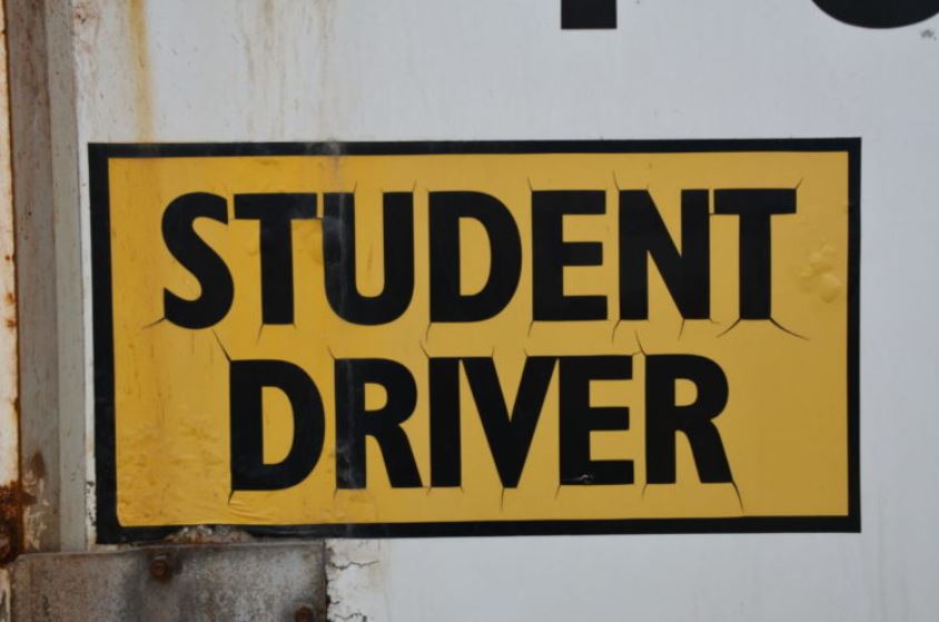 student driver sign