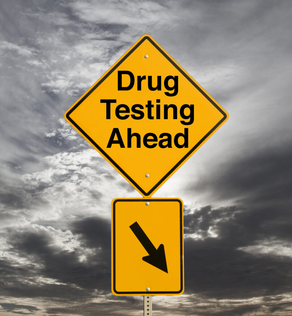 drug testing sign