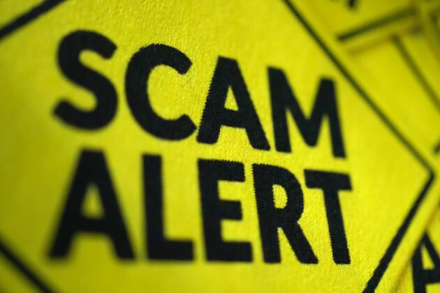 scam alert warning sign