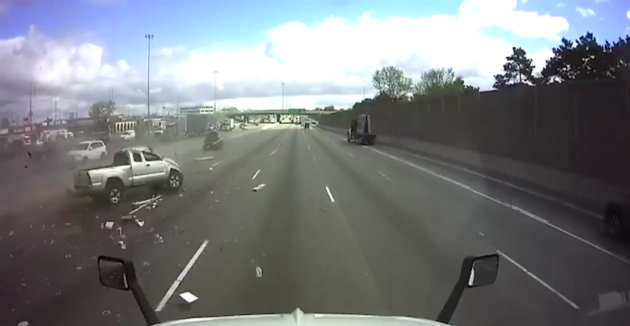 Screen capture of accident footage