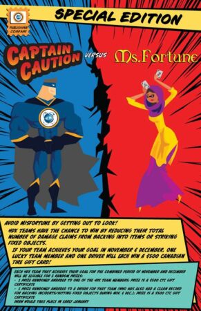 Poster promoting safety competition