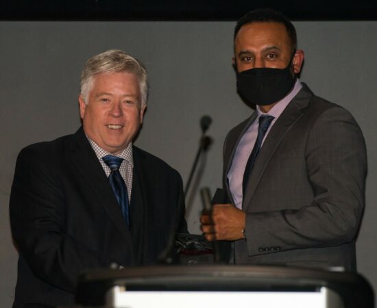Navdeep Singh receives the MTA-Bridgestone Trucking Hero Award. (Photo: MTA)