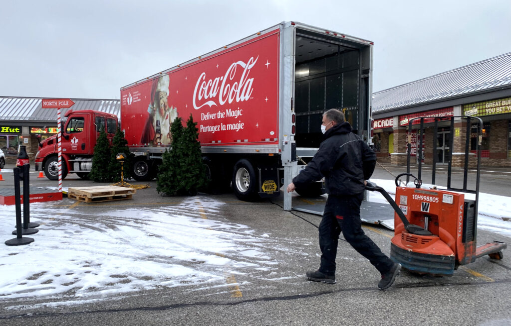 Unloading Coca-Cola truck
