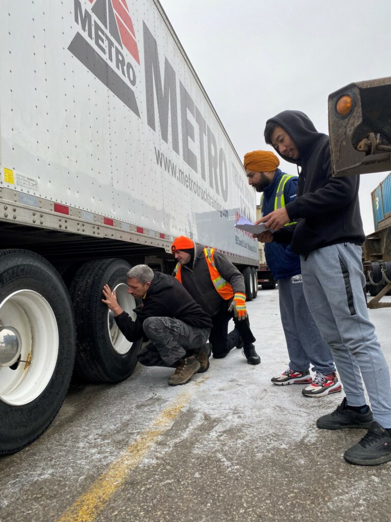 Students train at Metro Truck Driving School