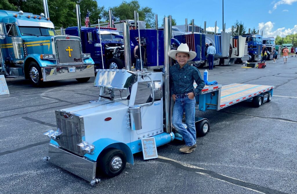 Picture of Remington "Rooster" Davis and his little Peterbilt