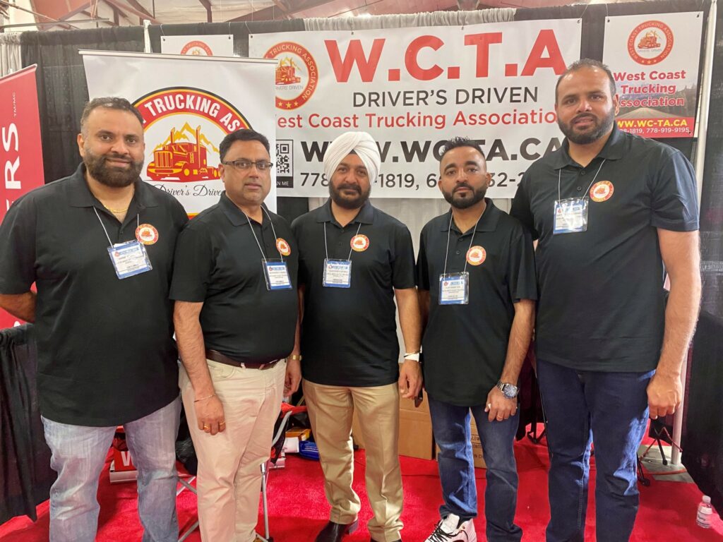 Picture of West Coast Trucking Association officials and members