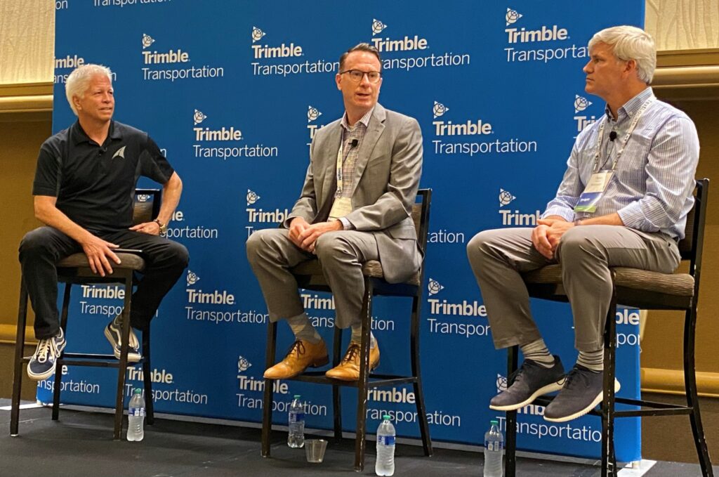 Discussion about on-road truck autonomy at Trimble Insight
