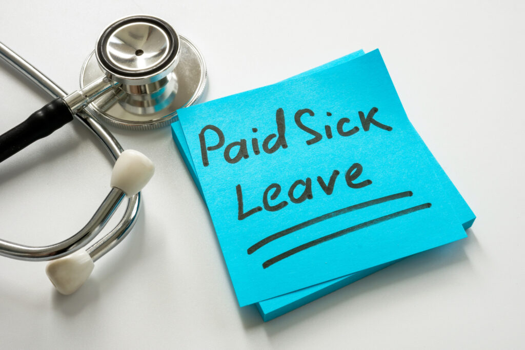paid sick leave note
