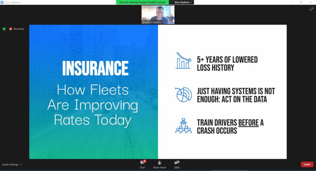 TCA webinar on insurance rates