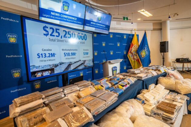 drugs on display