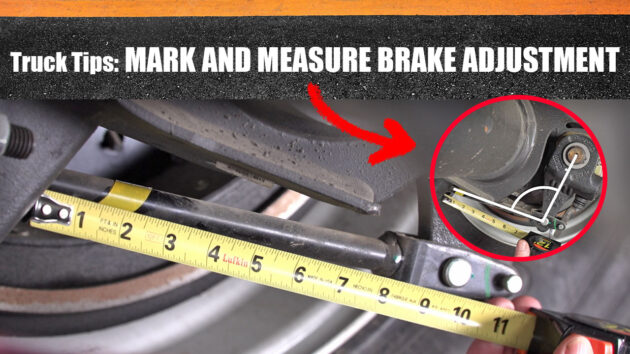 brake adjustment mark and measure