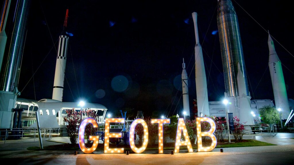 Geotab signage at conference