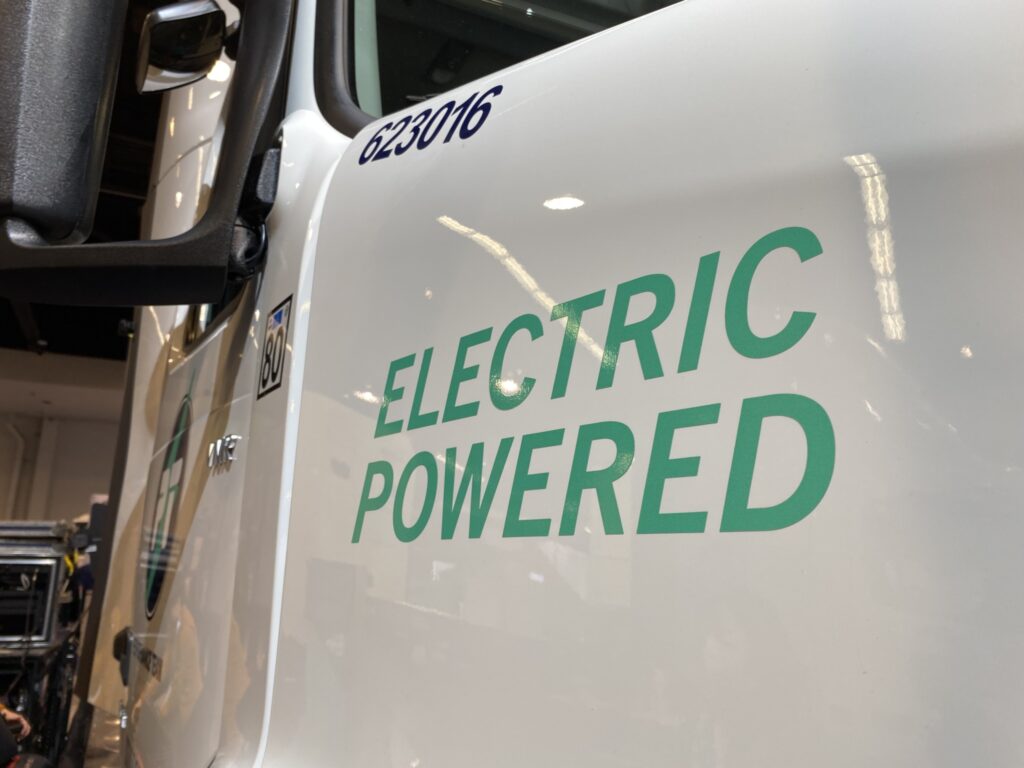 Electric truck label