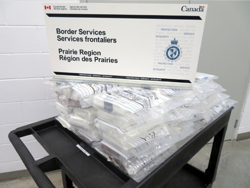 Picture of suspected cocaine that was seized in Manitoba