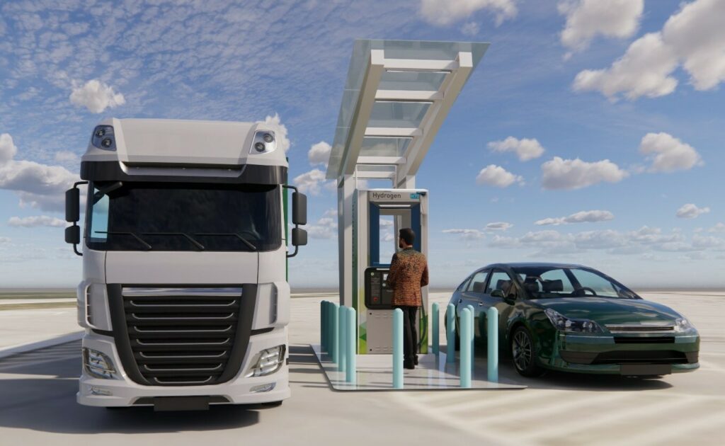 Picture of a hydrogen refueling station
