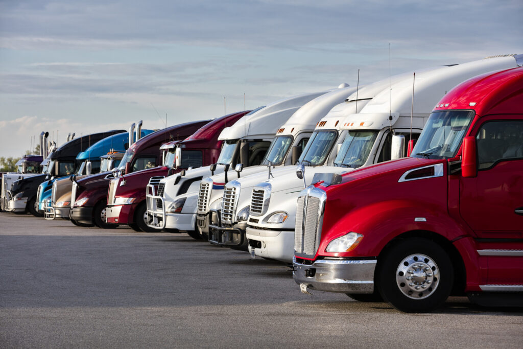Picture of trucks parked