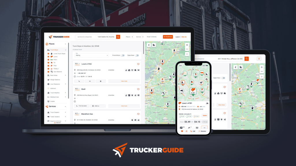 Trucker Guide screen captures