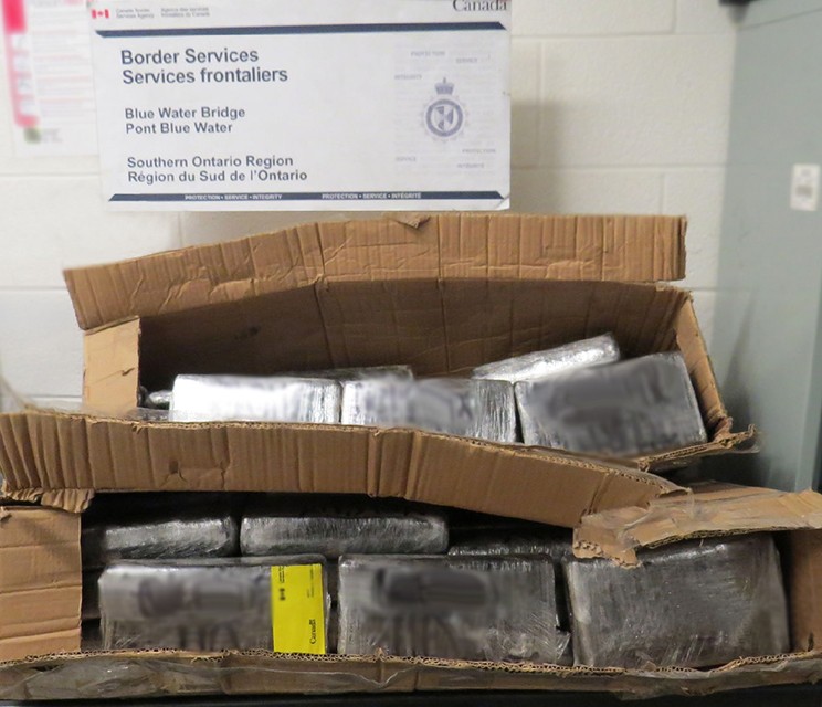 Picture of drugs seized from a truck