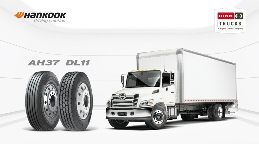 Hino truck with Hankook tires