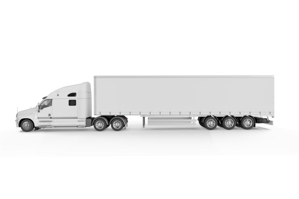 blank truck and trailer