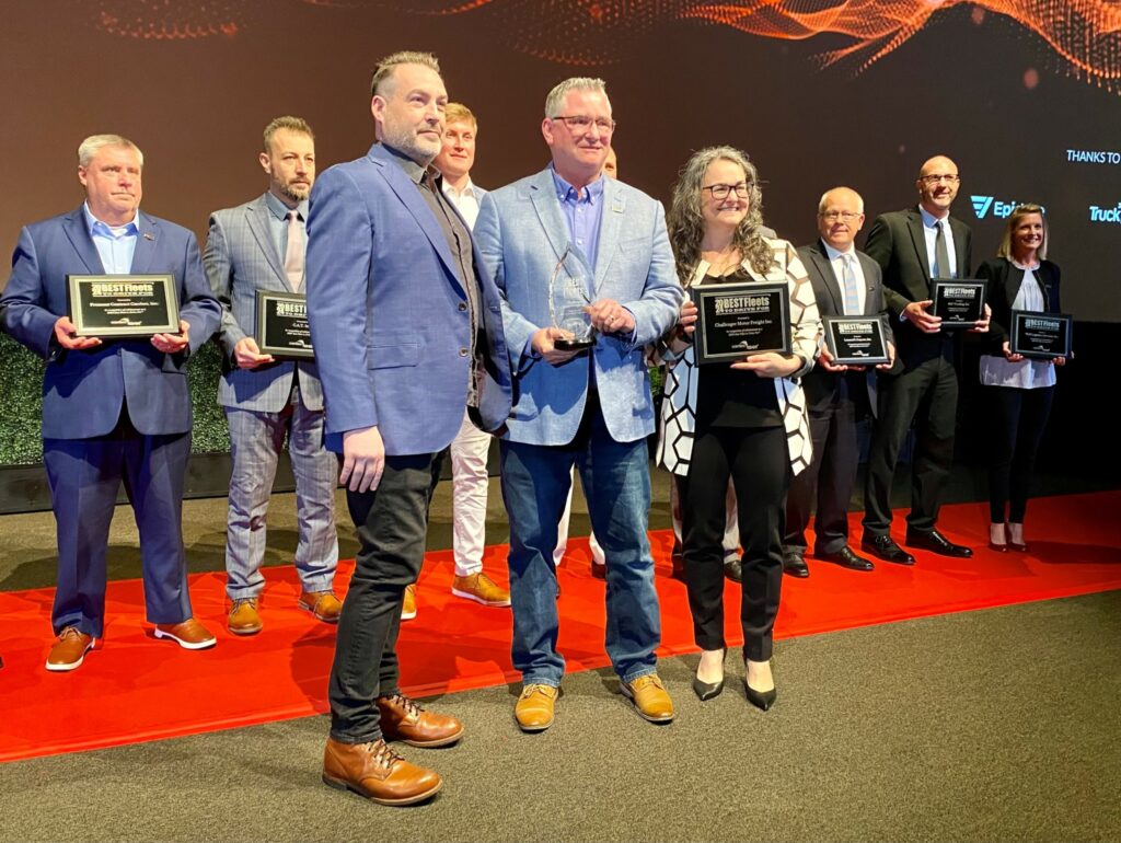 people on stage with awards at Best Fleets to Drive For 2024