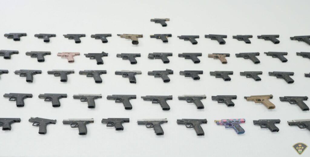 Picture of illegal handguns