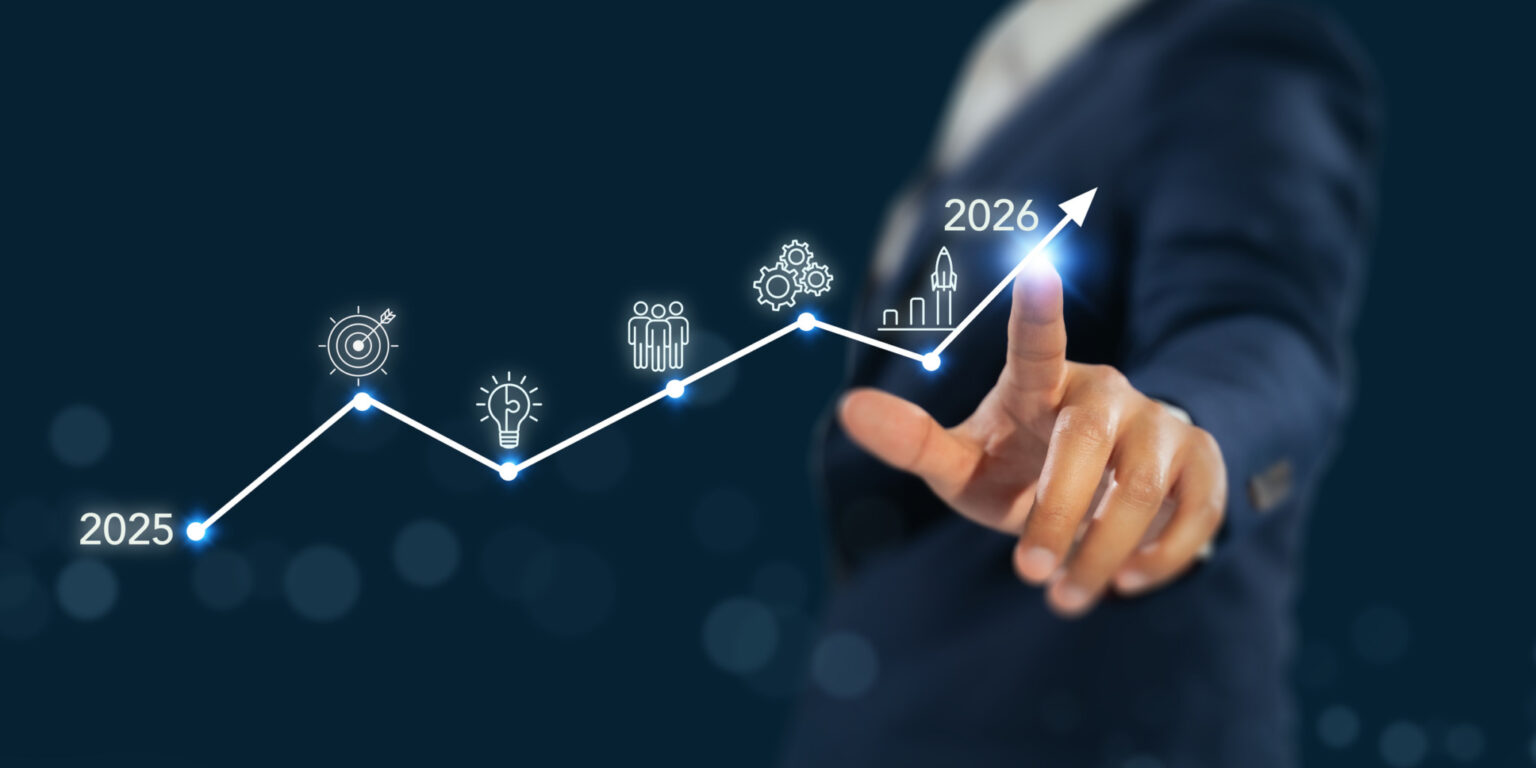 Business Growth Roadmap to 2026. Growth graph representing strategic ...