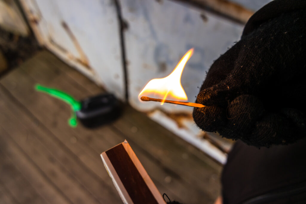 Picture of a lit matchstick