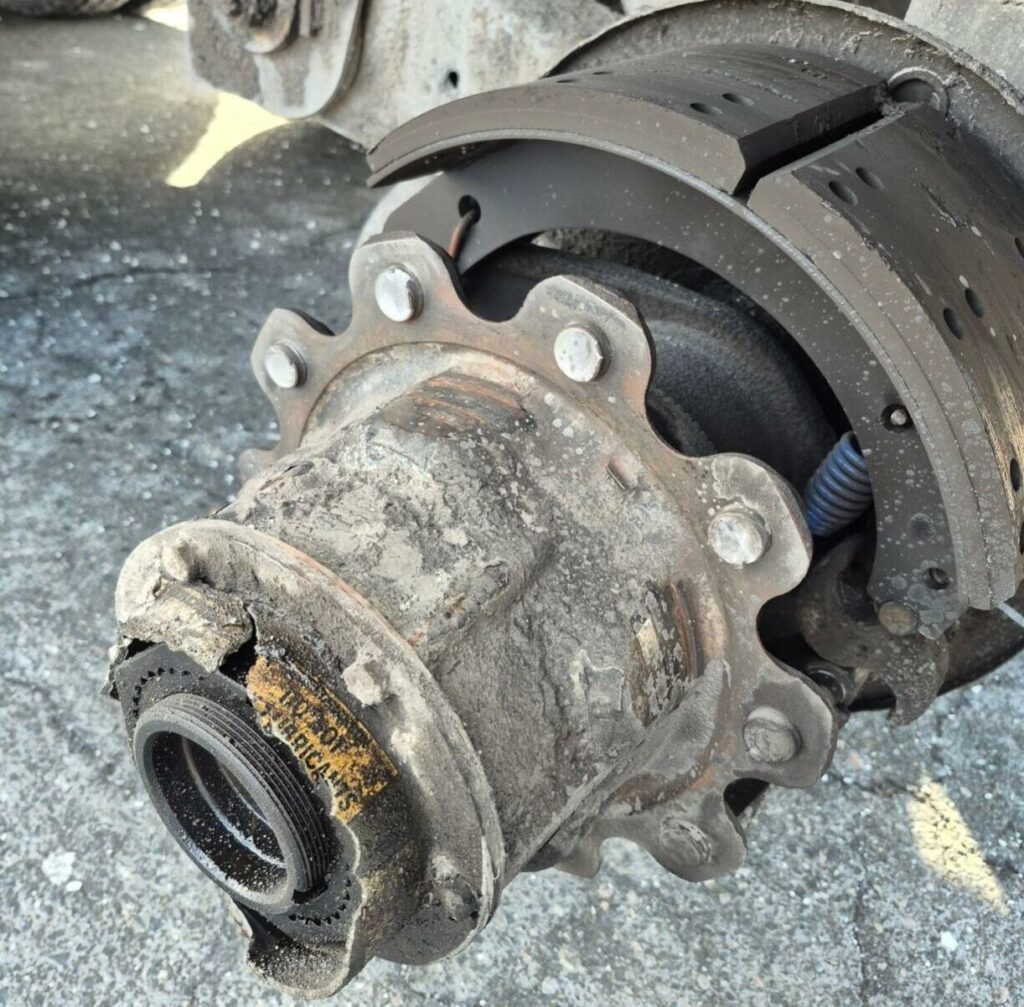 Photo of wheel-end following separation